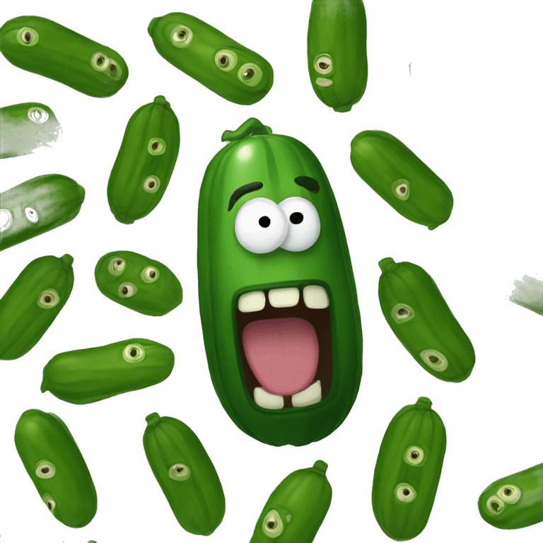 scared pickle emoji