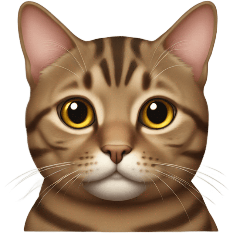 Fat brown tabby cat emoji