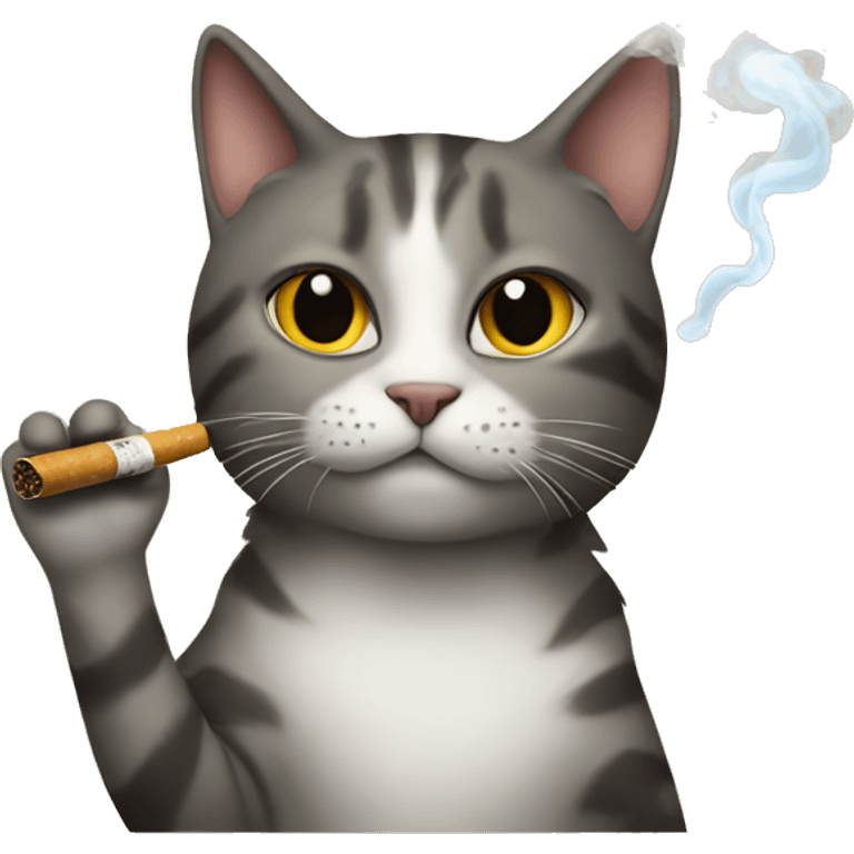 cat smoking emoji