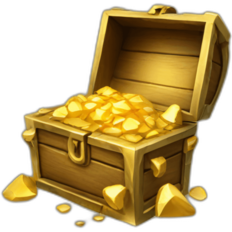 Broken gold chest emoji