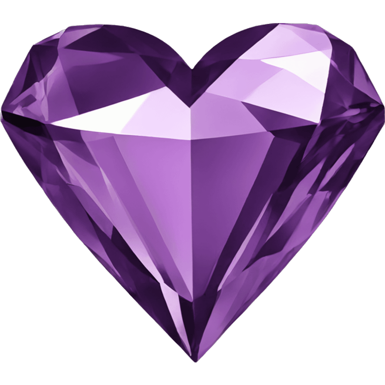 Heart shaped 56-carat purple diamond emoji