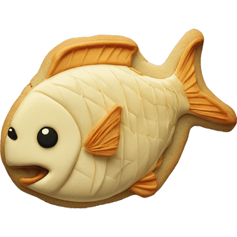 Fish shaped cookie emoji