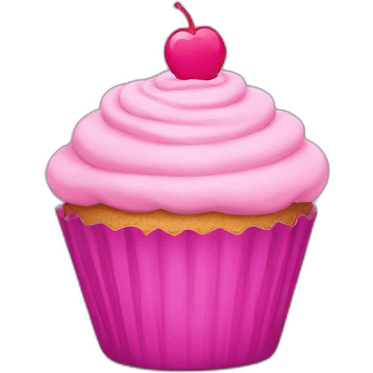 Pink cupcake emoji