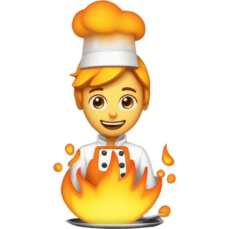 cooking programmer flame emoji