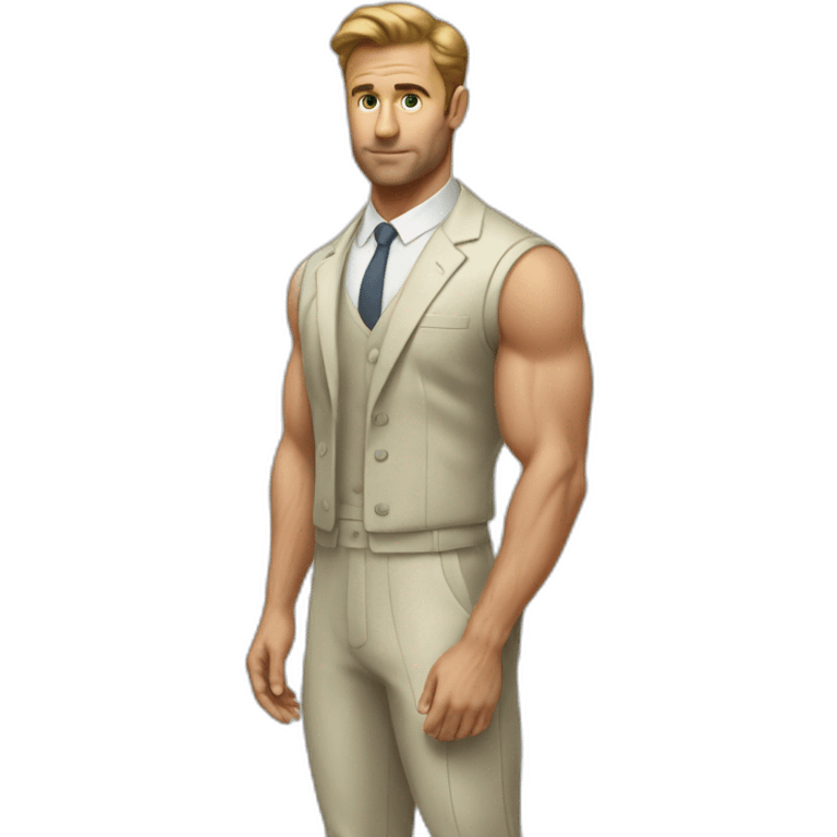 vintage gym suit for white man emoji