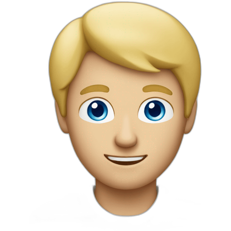 a blond man with blue eyes making a pizza emoji