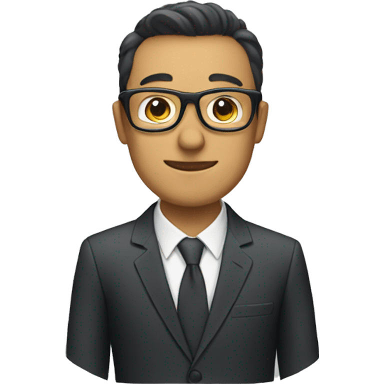 A person who wear a suit and eyewear emoji