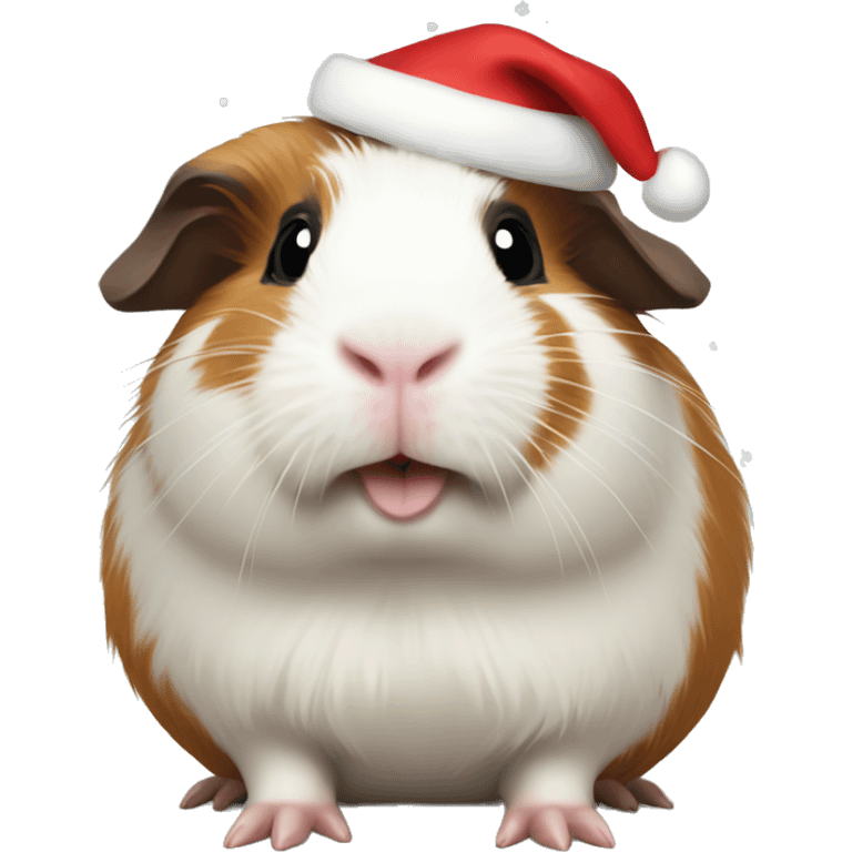 Guinea pig in christmas emoji