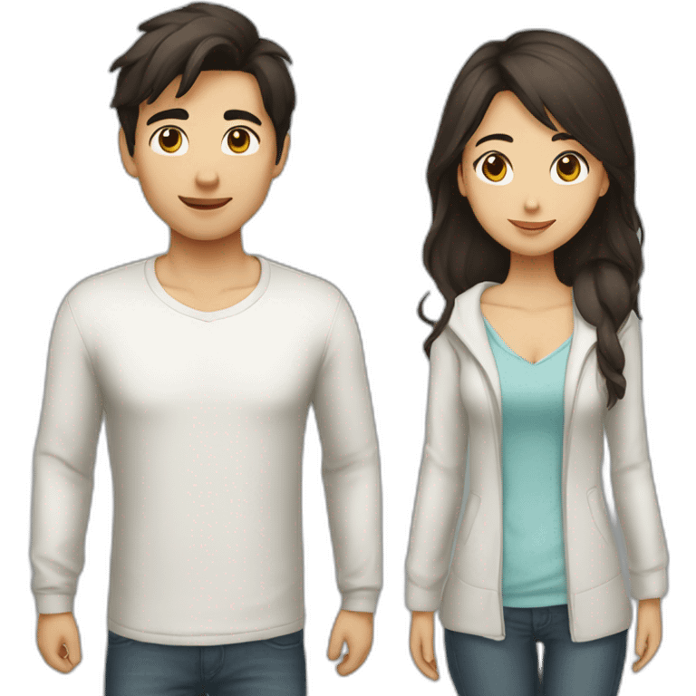 asian-boyfriend-brune-girlfriend emoji