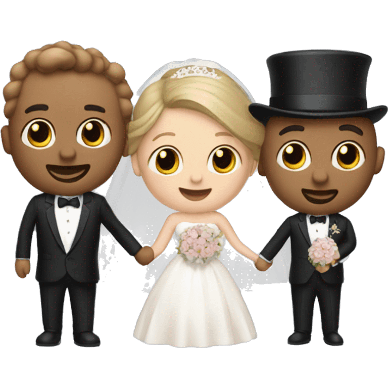 Mr. & Mrs. Teddy wedding emoji