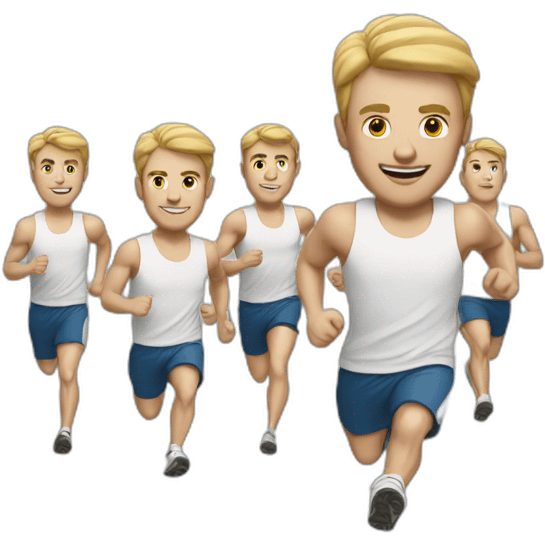 White man running team emoji