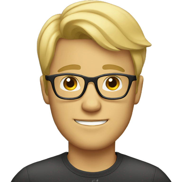 Blonde guy with glasses emoji