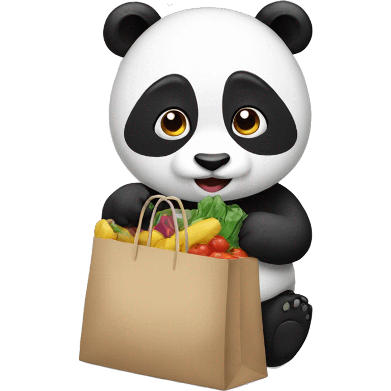 Panda shopping emoji