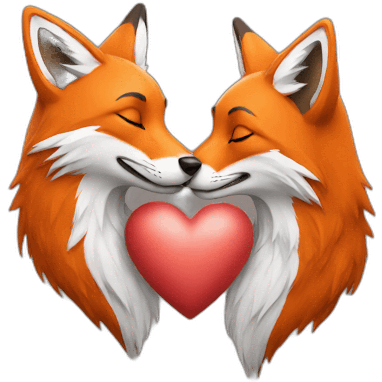 Fox kissing heart emoji