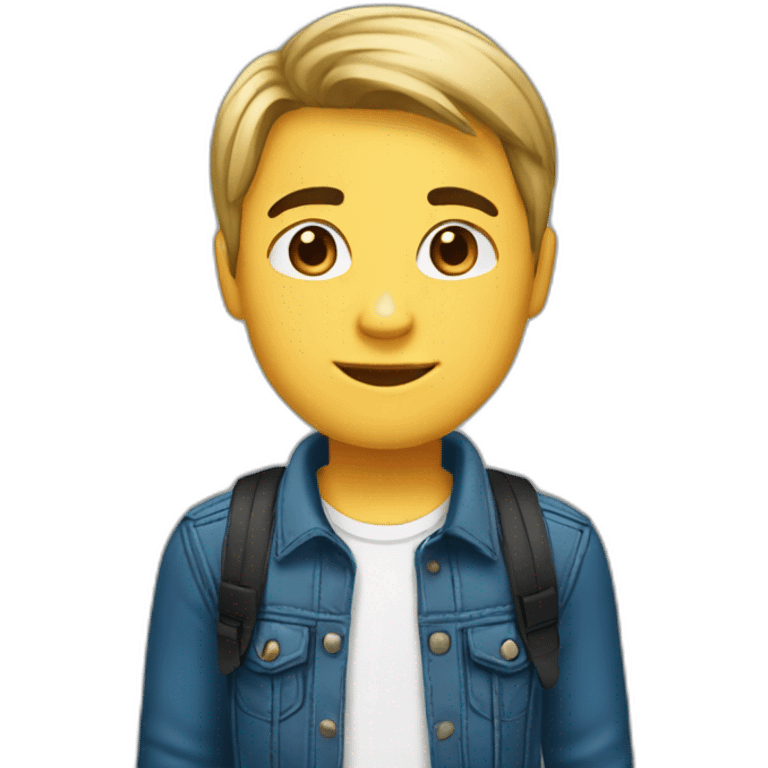 create a bitmoji for a boy , just a face to put in website as a logo , without background emoji