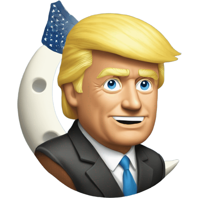 Trump Bitcoin to the moon emoji