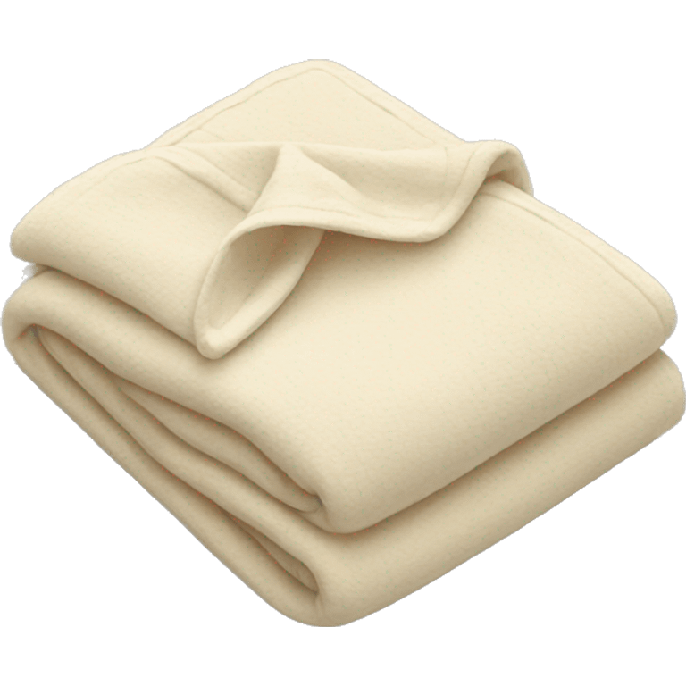 Cream colored blanket folded emoji