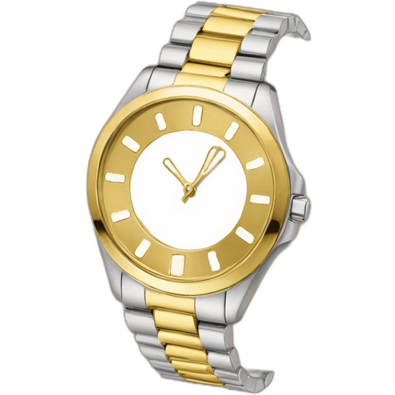 two tone gold watch bracelet emoji