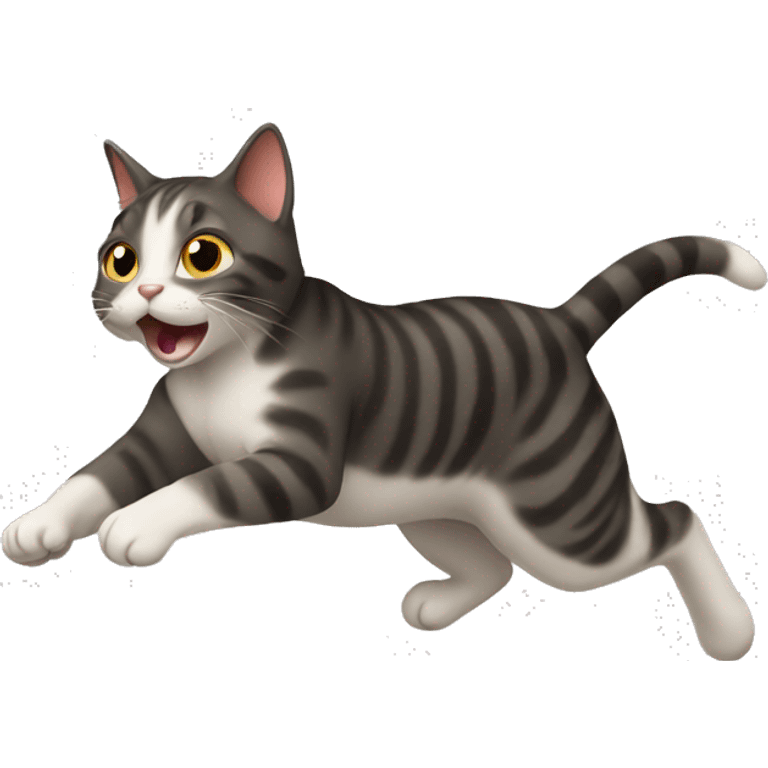 cat running emoji