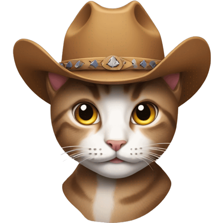 cat wearing cowboy hat emoji