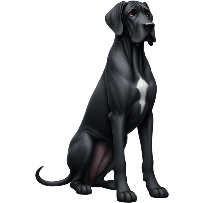 Black Great Dane emoji