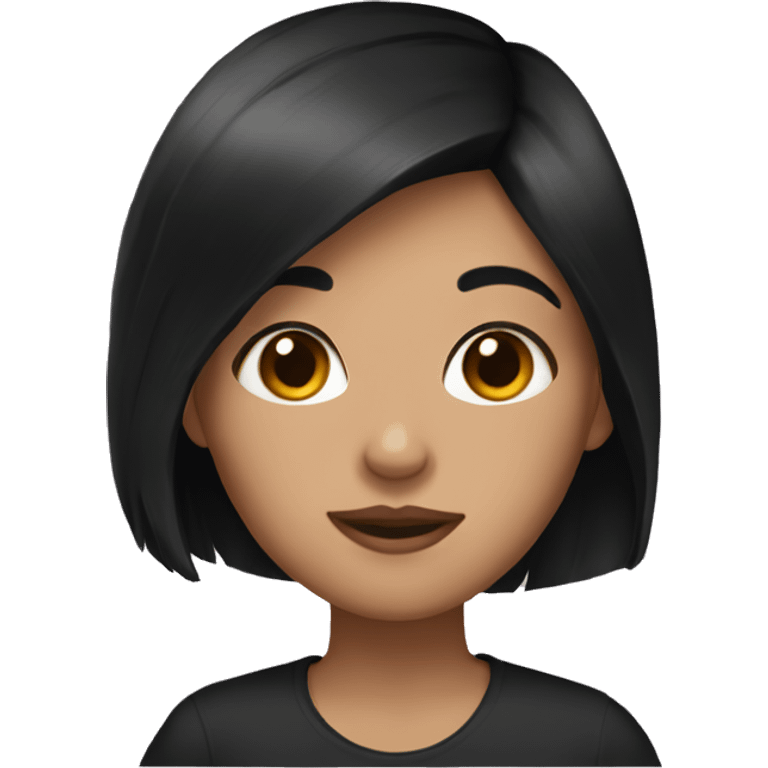 Girl with black hair  emoji