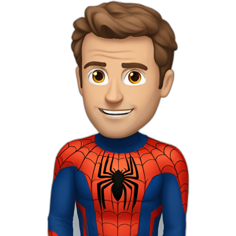 Macron qui est Spider-Man emoji