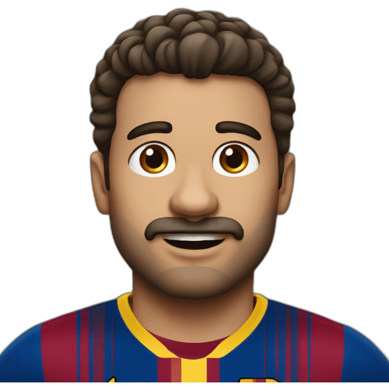 Fcbarcelona fan without moustache emoji