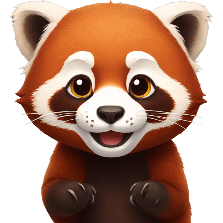 red panda asking for help emoji