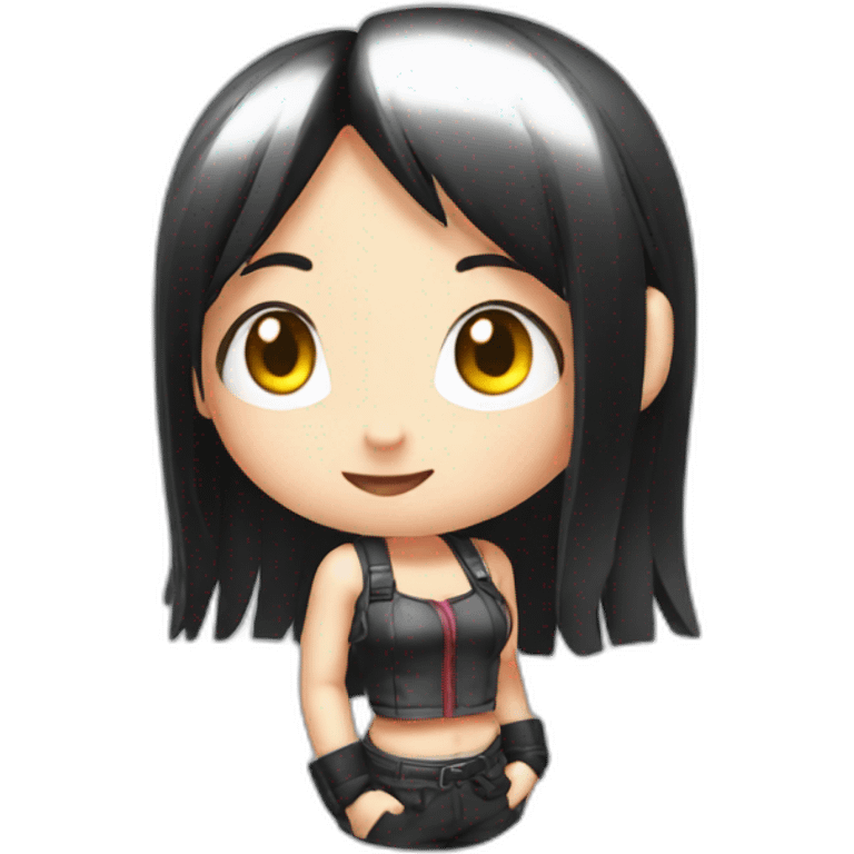 Tifa doing a wink of an eye emoji