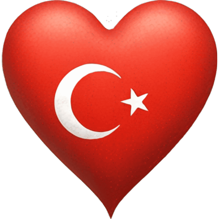 heart but there is a Turkish flag inside emoji