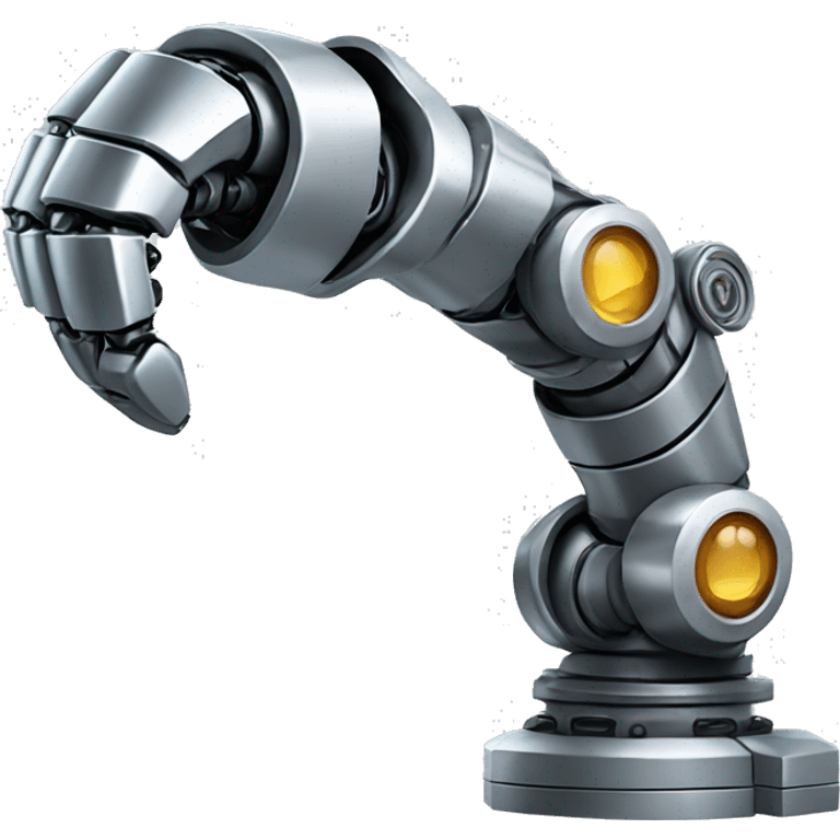 A robot arm made of iron. emoji