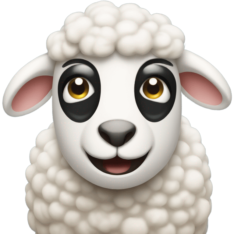 A sheep winking  emoji