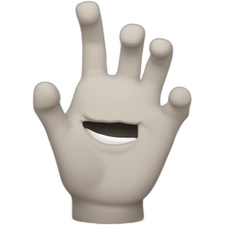 smile face with hand in rock position emoji