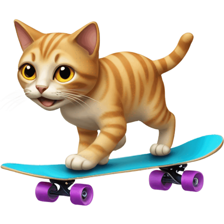 Skateboard cat emoji