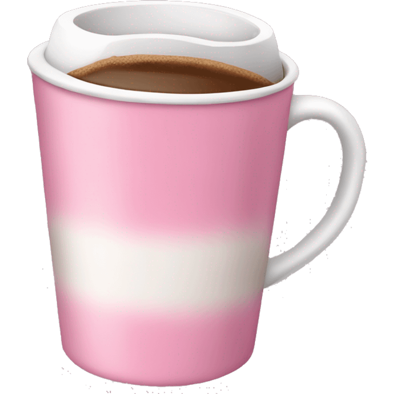 Pink coffee emoji