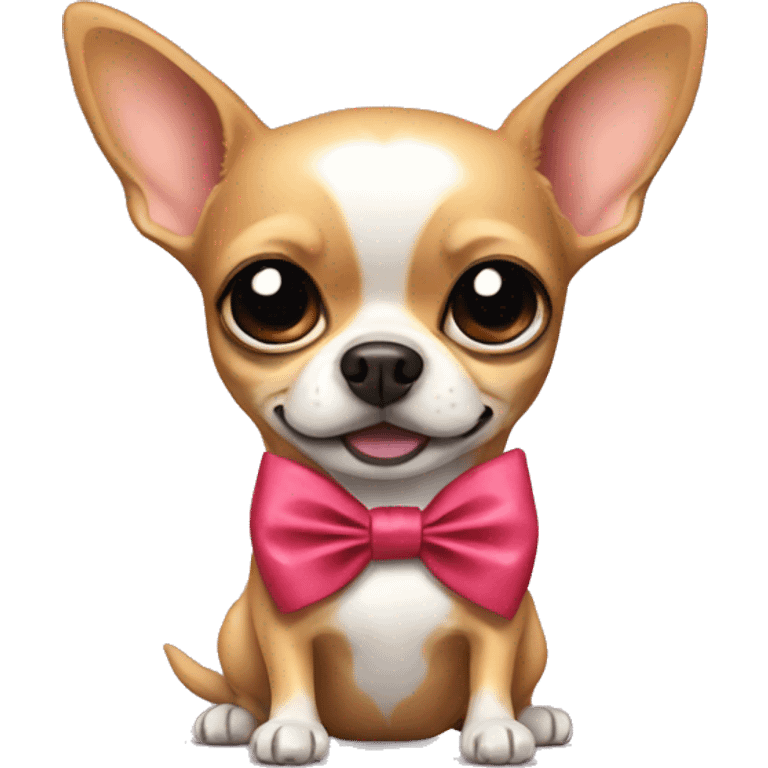 chihuahua with a bow emoji