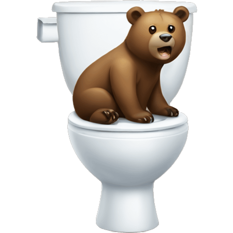 Bear with toilet  emoji