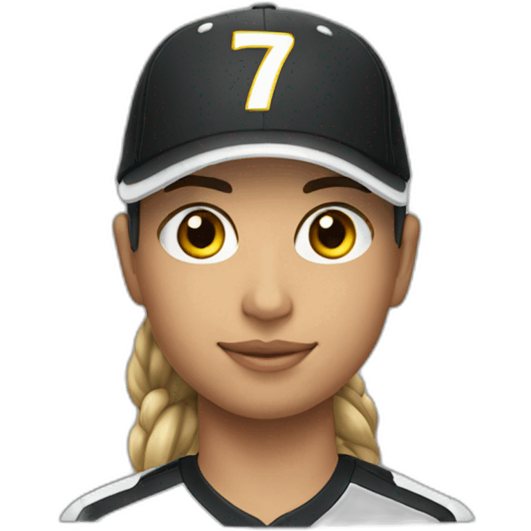 Emoji Girl with CR7 Cap emoji