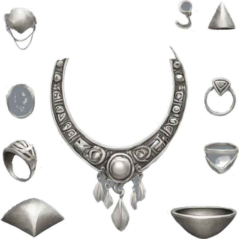 ancient silver jewelry emoji