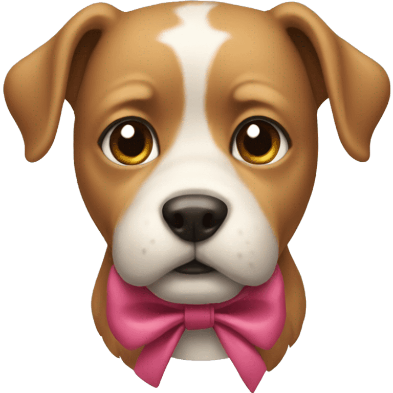 Dog with  bow  emoji