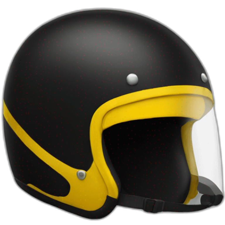 bikerhelmet black and yellow emoji