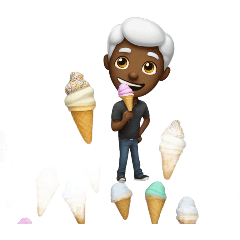 man licking ice cream emoji