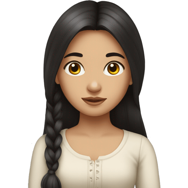 georgian girl with long dark hair  emoji