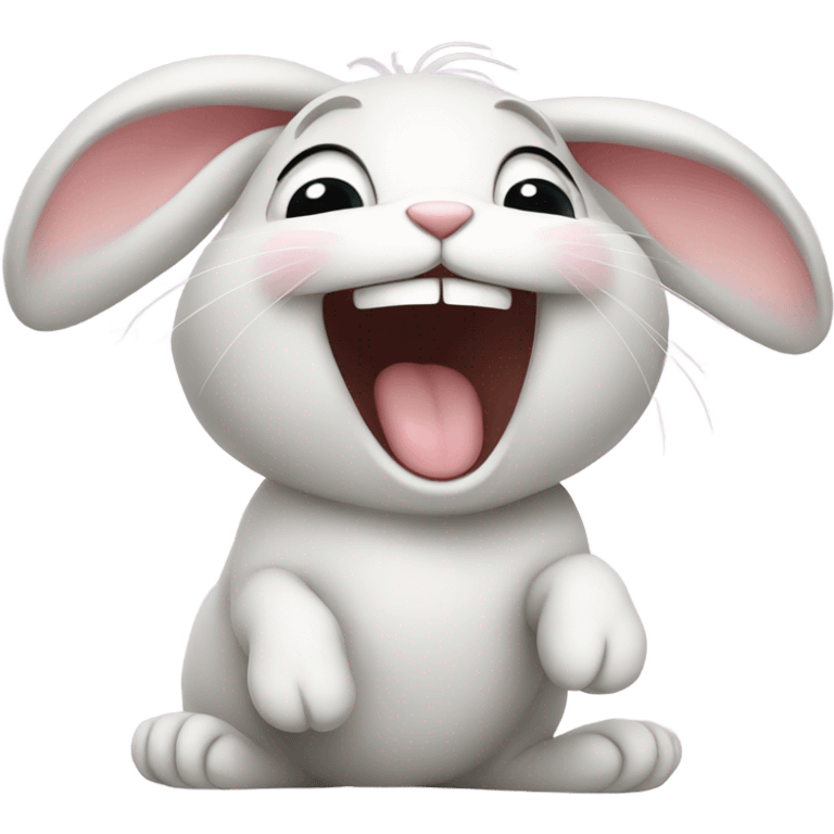 cute bunny laughing emoji