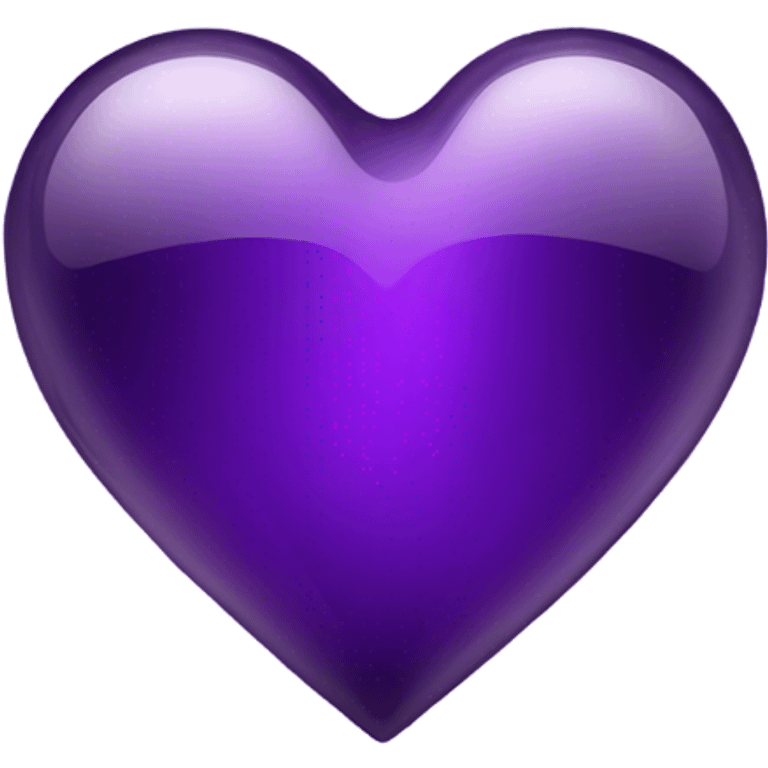 Shiny glass dark purple heart  emoji