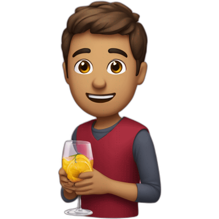 Jamy qui boit une sangria emoji