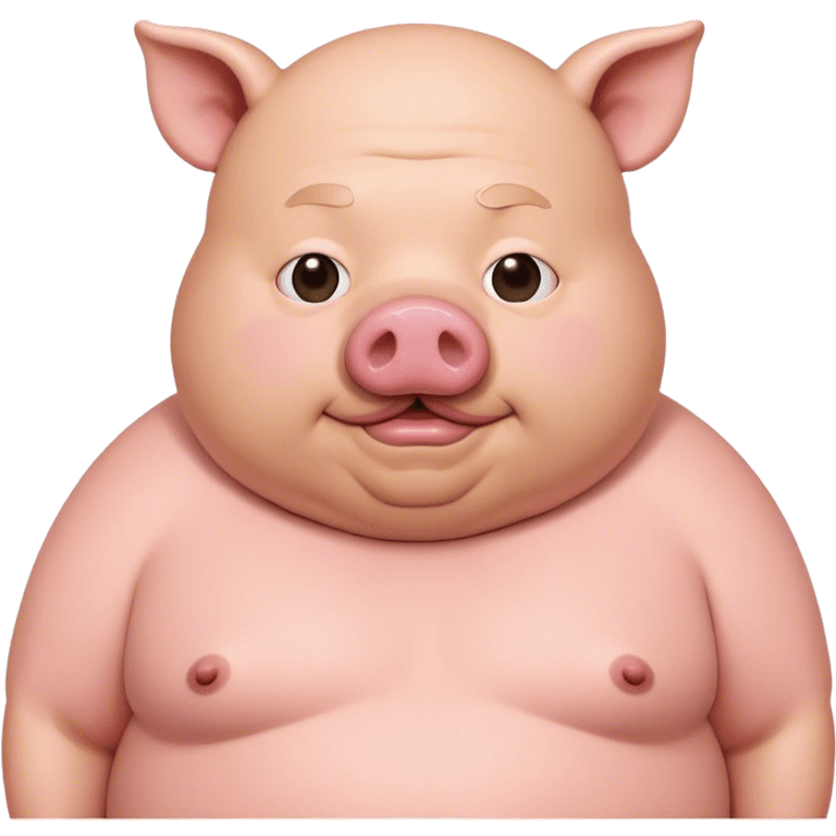 Pig faced fat man body emoji