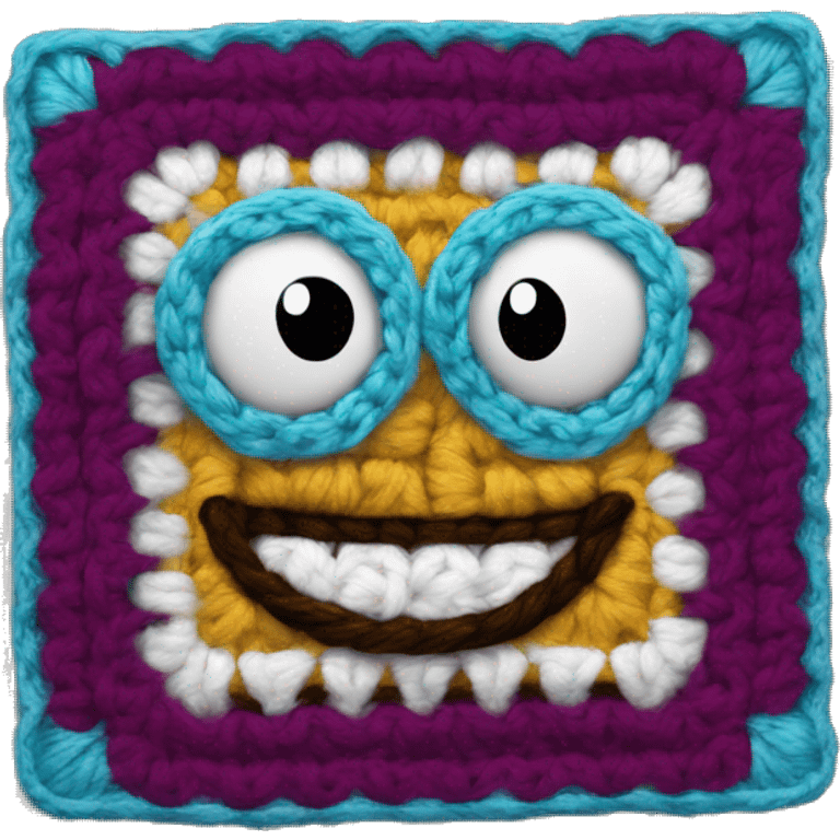 crochet granny square  emoji