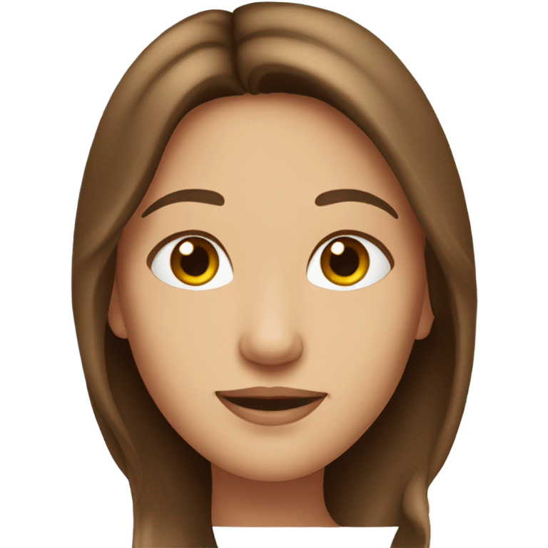 Pretty woman with long brown hair emoji